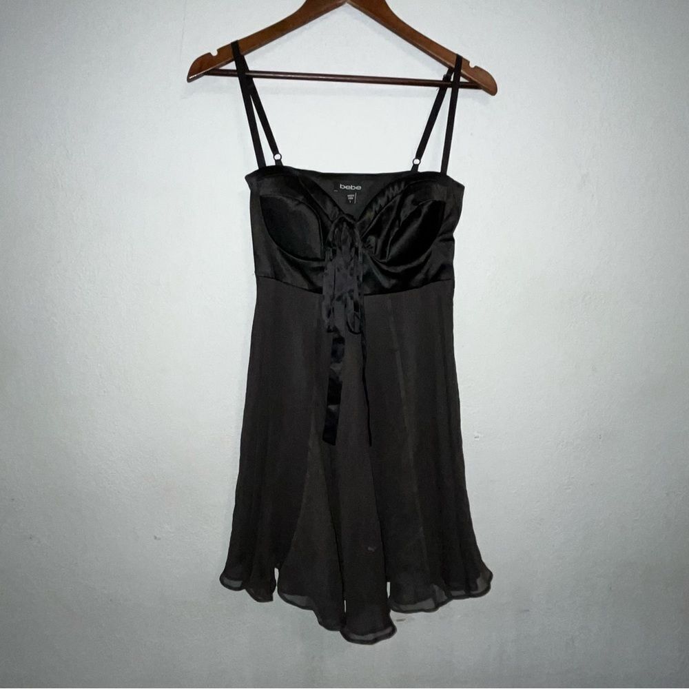 Bebe Black Cocktail Dress - Picture 2 of 9